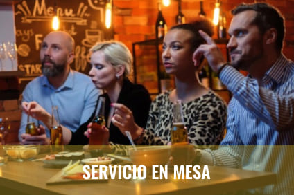 disfruta del servicio en mesa en bávaro